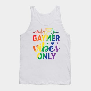 Gamer Vibes Only Gaming Funny Video Games Gifts for Nerd gamers Tank Top